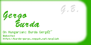 gergo burda business card